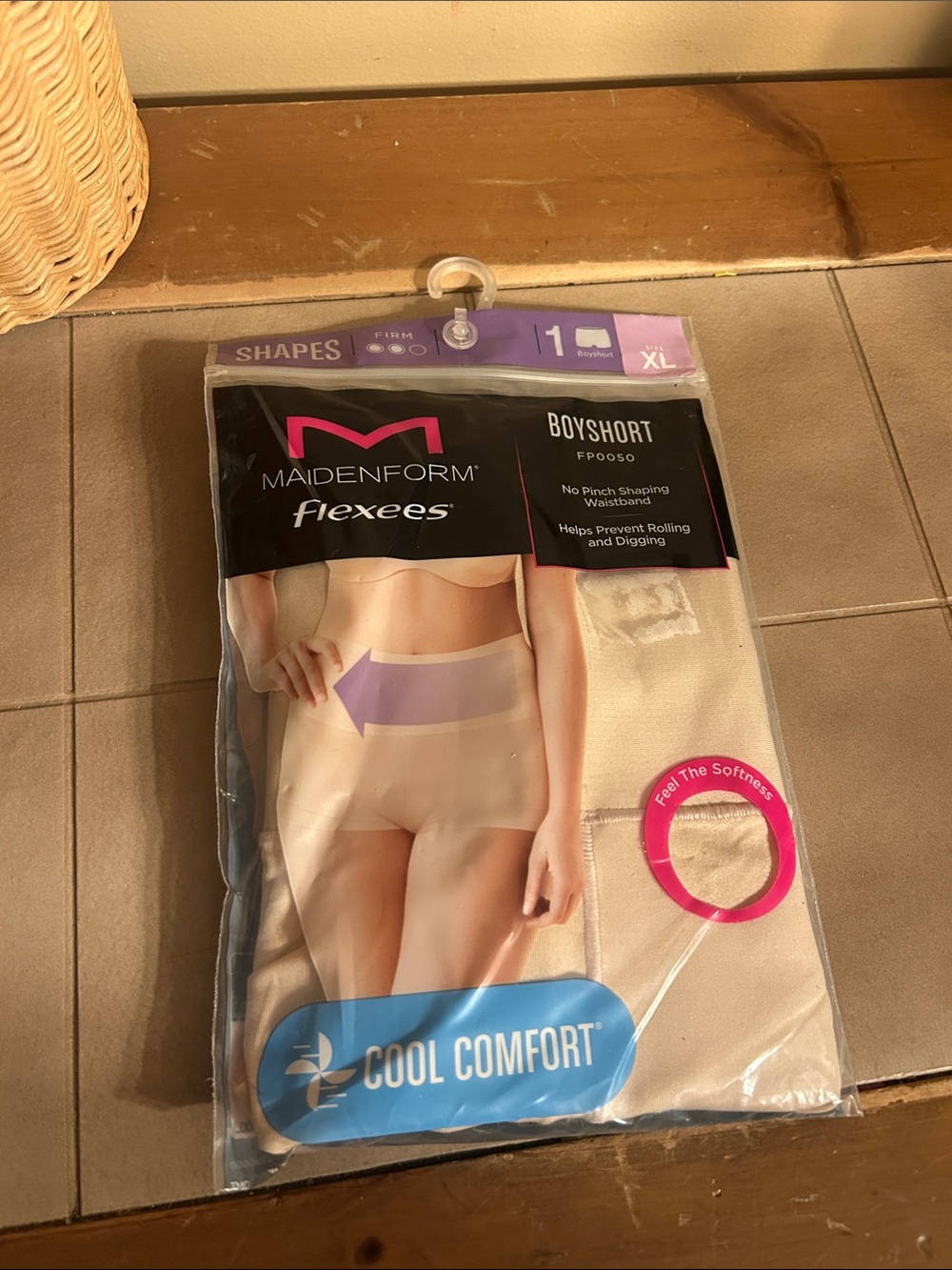 Maidenform Flexees Boyshort in Nude Beige - XL NWT